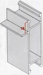 Click FCXR Flanged Centre Cross Rail