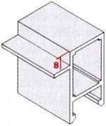 Click Lightweight Flanged Cross Rail