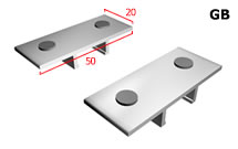 Brackets & Supports - Glassed Shelf Supports (GS) image shown